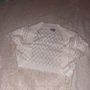 Justice girls crocheted mini cardigan/kimono